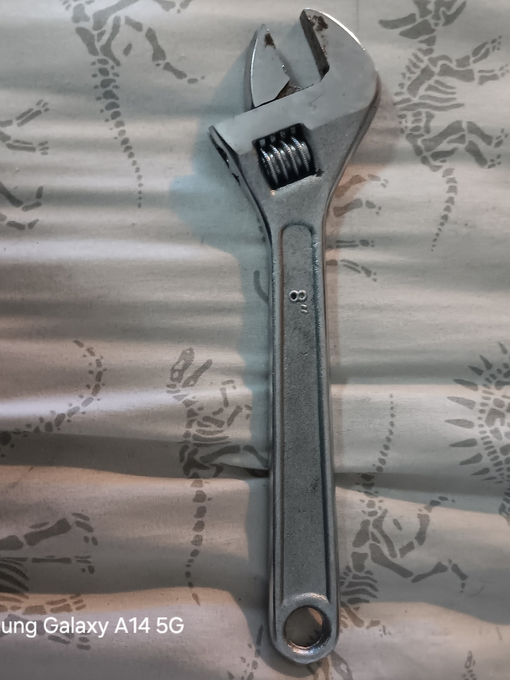 8" Adjustable Wrench in Silver - Durable Home Tool